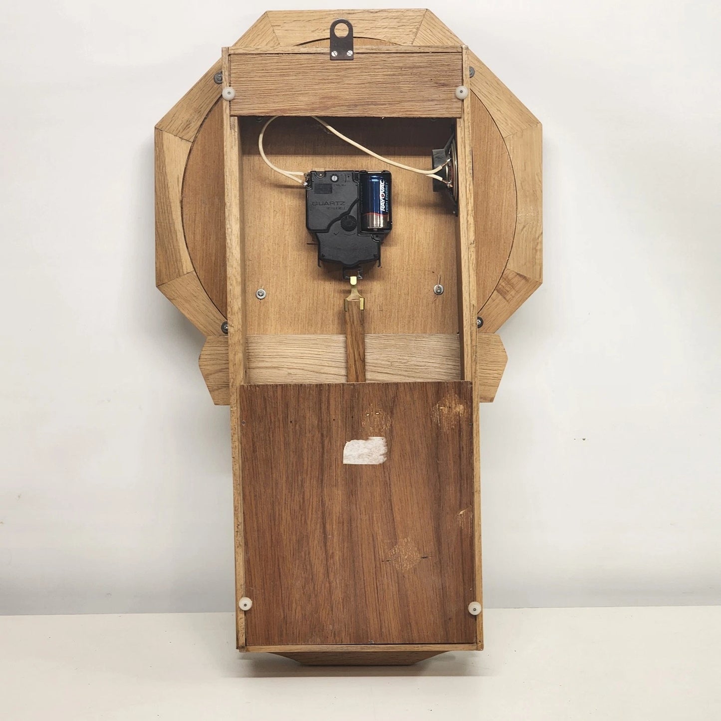 Daniel Dakota Oak Wall Clock Quartz Pendulum Westminster Chime