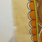 P Saint Hilaire Paris 30" Square Tan Scarf Paisley Floral Signed Vintage Cotton