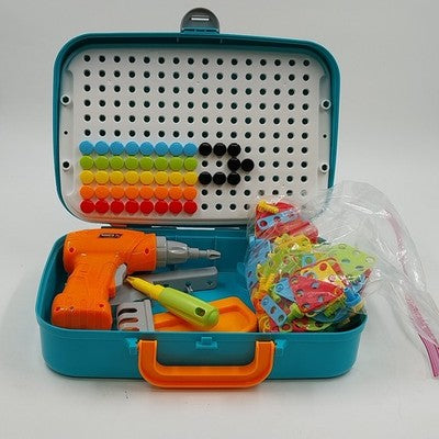 Ranxian Creative Suitcase Building Construction Drill Kit Toy Design For Toddler