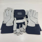 3pr Ironcat IC8 Cowhide Leather Gloves Large Rubberized Gauntlet Cuff Work