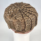 1960s Straw Raffia Halo Pillbox Hat Light Brown Ribbon Trim Dressy Women's Vtg