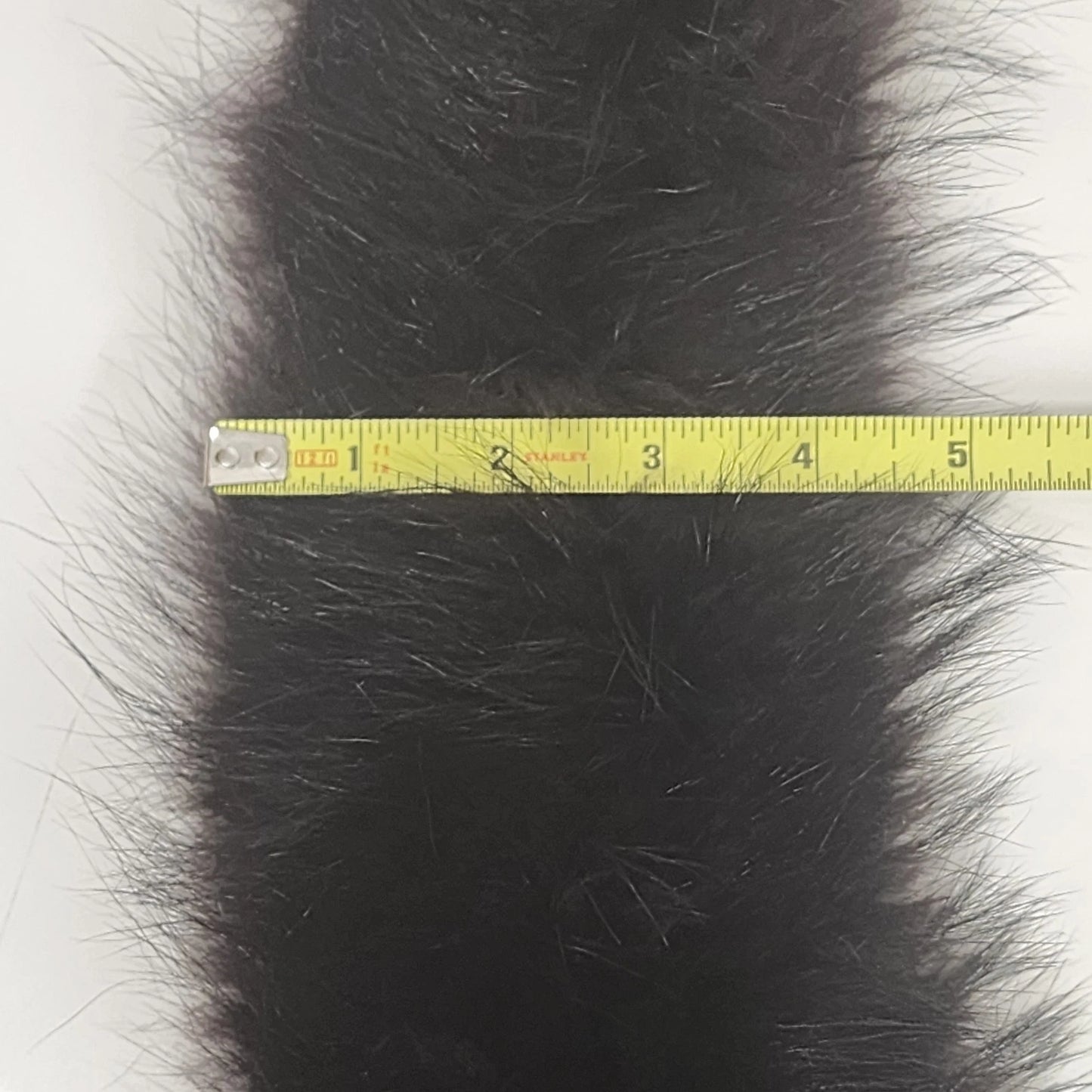 Black Shaggy Faux Fur Collar 26 Inch Wrap Scarf Women