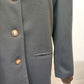 Club Classics Black 3-Button Wool Blazer with Notched Collar Front Pockets Sz 6