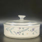 Pfaltzgraff April 2.5 Qt Casserole Dish w Glass Lid Floral Stoneware Vintage USA