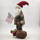 Camouflage Santa Claus Tabletop Figurine 19" Christmas US Flag Bag of Gifts NWT