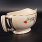 Vintage Leigh Ware Springtime Gravy Boat Gold Gilt Floral