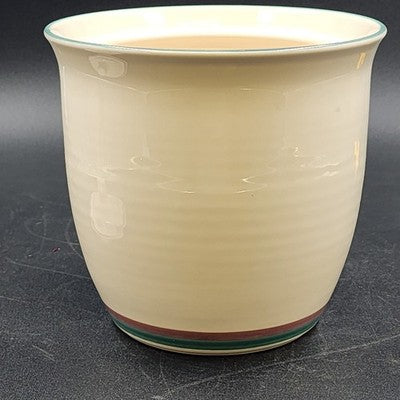 Round Stoneware Cookie Jar Canister w Lid Teal & Purple Juniper Pfaltzgraff USA