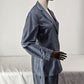 Blue 3 Piece Silk Suit Women's Size 4 Rena Rowan 2 Button Top Slacks Long Skirt