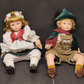 Hansel and Gretel Porcelain Dolls by Susan Wakeen Danbury Mint Hand Painted Vtg