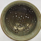 Handmade Pottery Berry Colander Strainer Green Studio Artisan Signed 7"