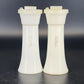 Tupperware Hourglass Salt Pepper Shakers 6" Tall 152-1 No Caps Vintage MCM White