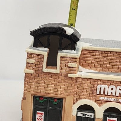 Christmas Village Ceramic Collectable Marsh Supermarket Pharmacy Vtg NO CORD