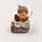 Berta Hummel CHRISTMAS TREATS Ornament 1999 Goebel Boy Dog Porcelain 1.75"
