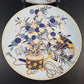 2 Dinner Plates Chinese Qing Qianlong 10½" Vintage Hand Painted Blue Enamel