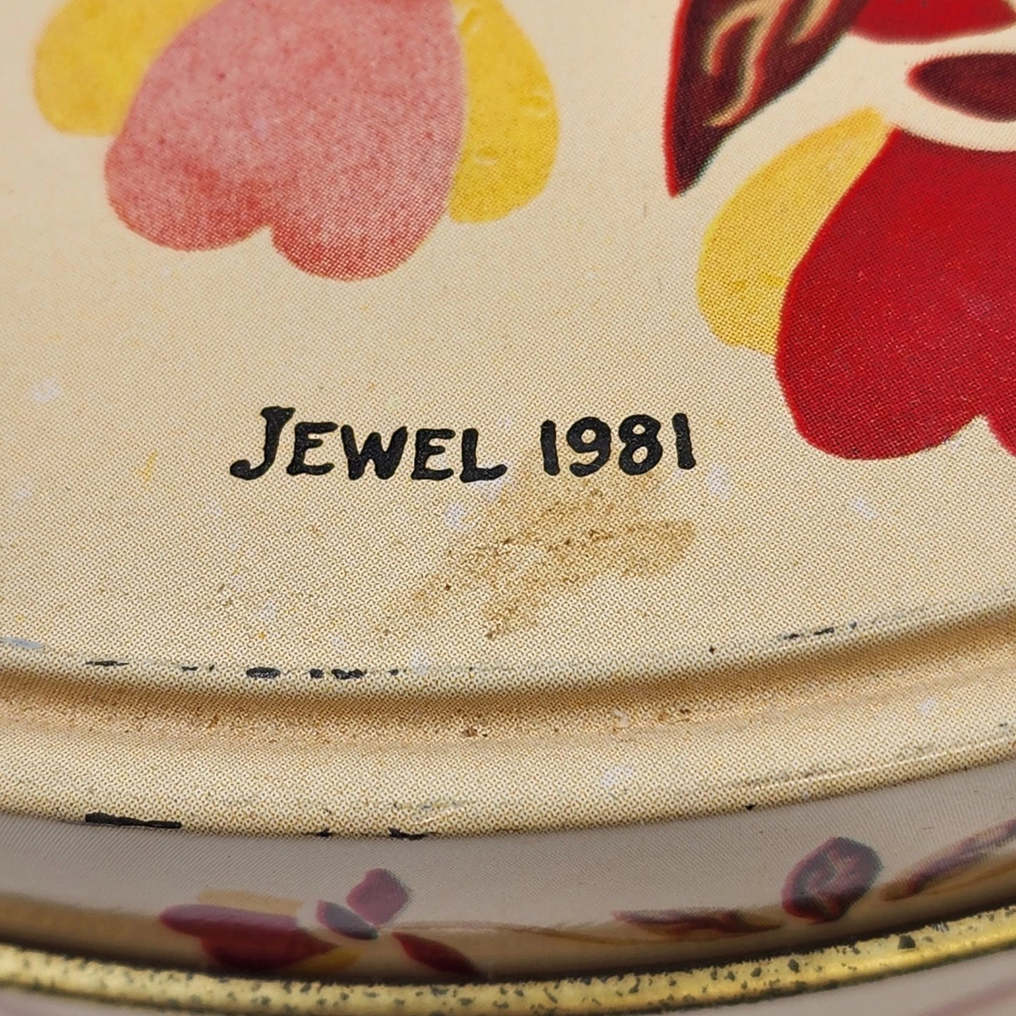 Autumn Leaf Round Fruitcake Tin 7" x 2" Deep Hall China Jewel Tea Collectible