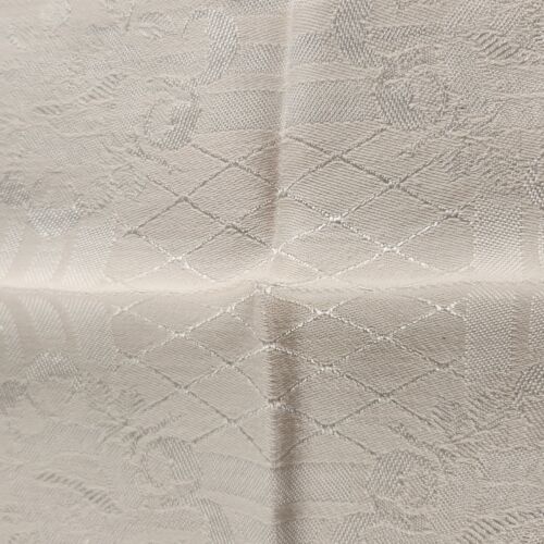 6 Pc Damask Dinner Dining Napkins Linen Cream Champaign Vintage Cloth 12" Sq