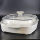 CorningWare MW-A-10 Microwave Browning Dish Skillet 10" with Pyrex A12C Lid Vtg