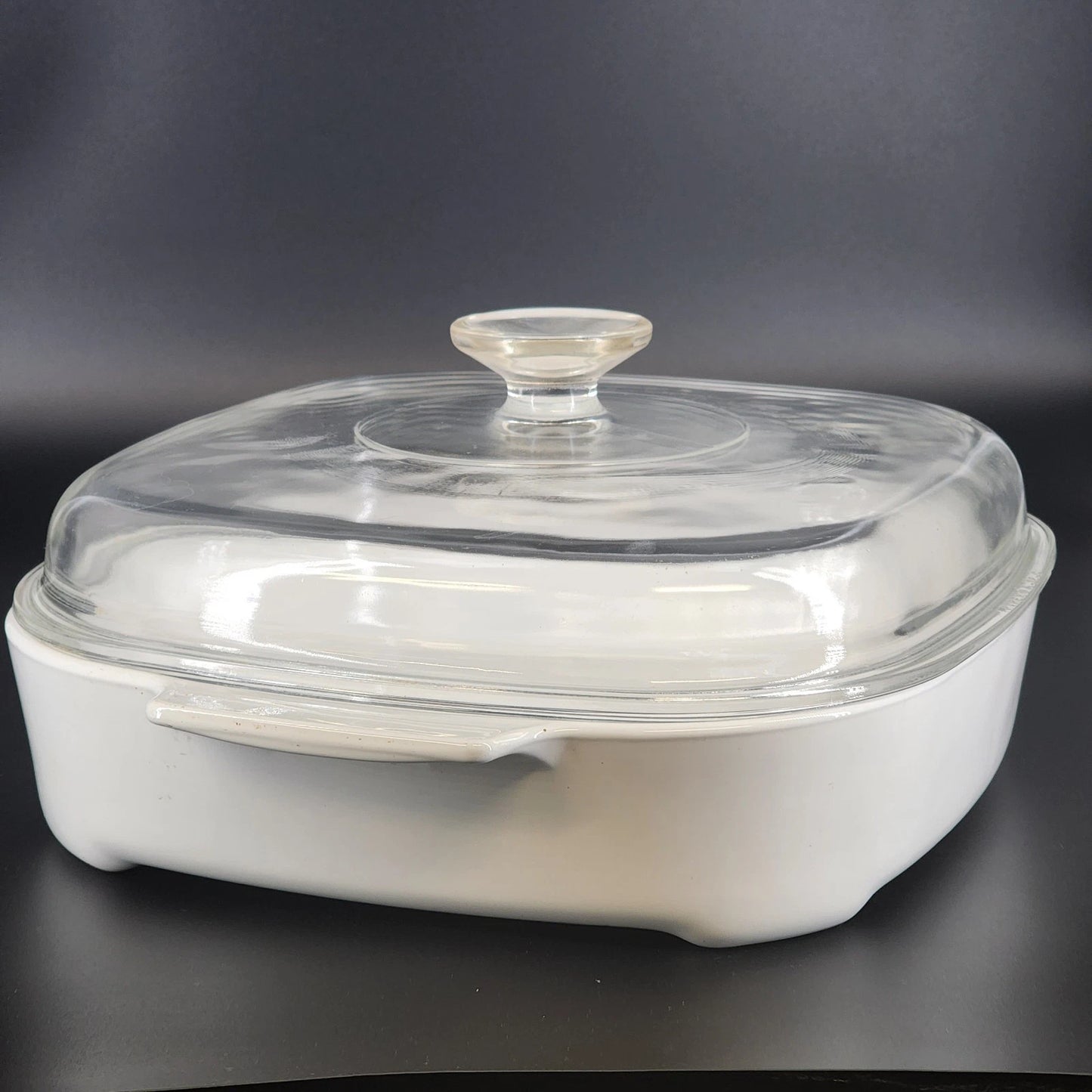 CorningWare MW-A-10 Microwave Browning Dish Skillet 10" with Pyrex A12C Lid Vtg
