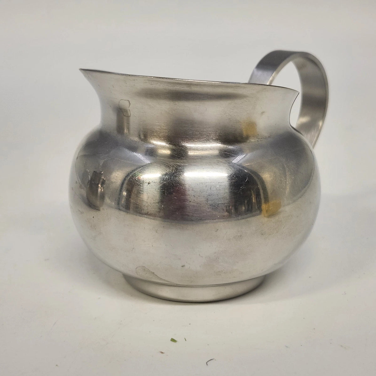 Oneida 18/8 Stainless Steel Creamer & Lidded Sugar Bowl Set Silver Japan MCM Vtg