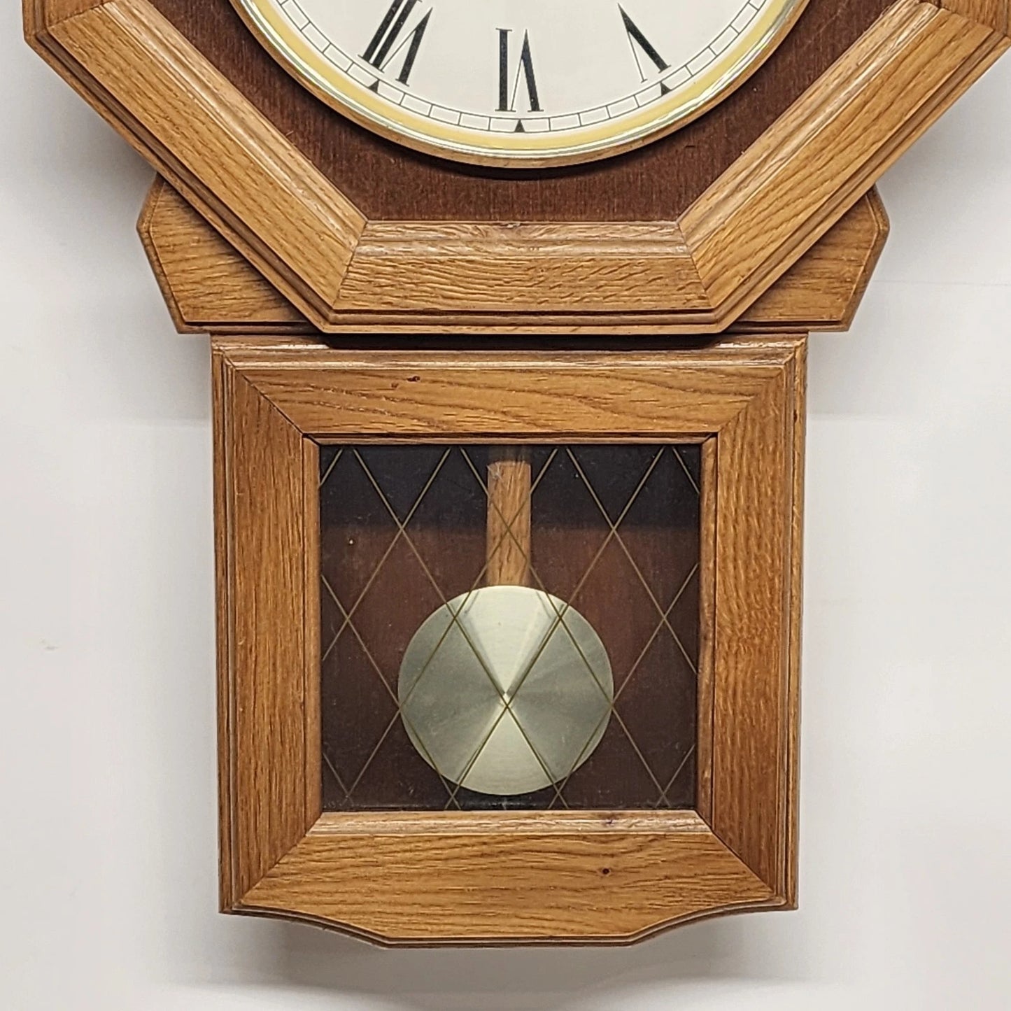 Daniel Dakota Oak Wall Clock Quartz Pendulum Westminster Chime