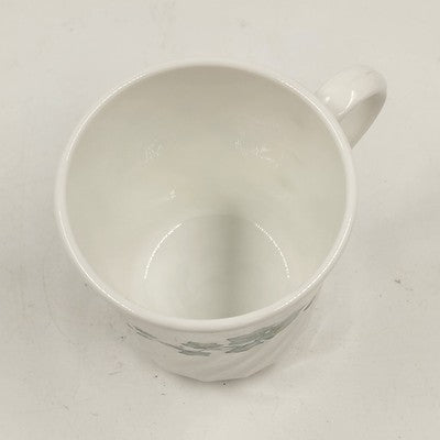 Corelle Callaway Green Ivy Mug Cup Saucer Set Swirled Edge USA