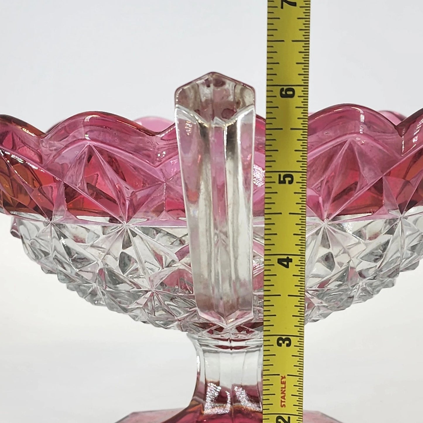 Tiffin Franciscan Williamsburg Cranberry Compote 2 Handle