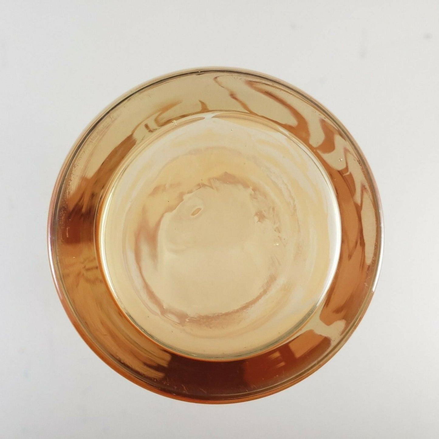 Vintage Peach Lustre Iridescent Glass Vase – 12" Hand-Blown Etched Vase with Ginkgo Leaf Design, Mouth-Blown Collectible Art Glass