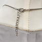 Silver Tone Box Chain with Crystal Clear Rhinestone Cross Pendant 11.5" Necklace