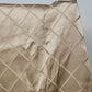 Smooth Light Golden Beige Woven Diamond Pattern Two Rod Curtain Panels 82"x38"