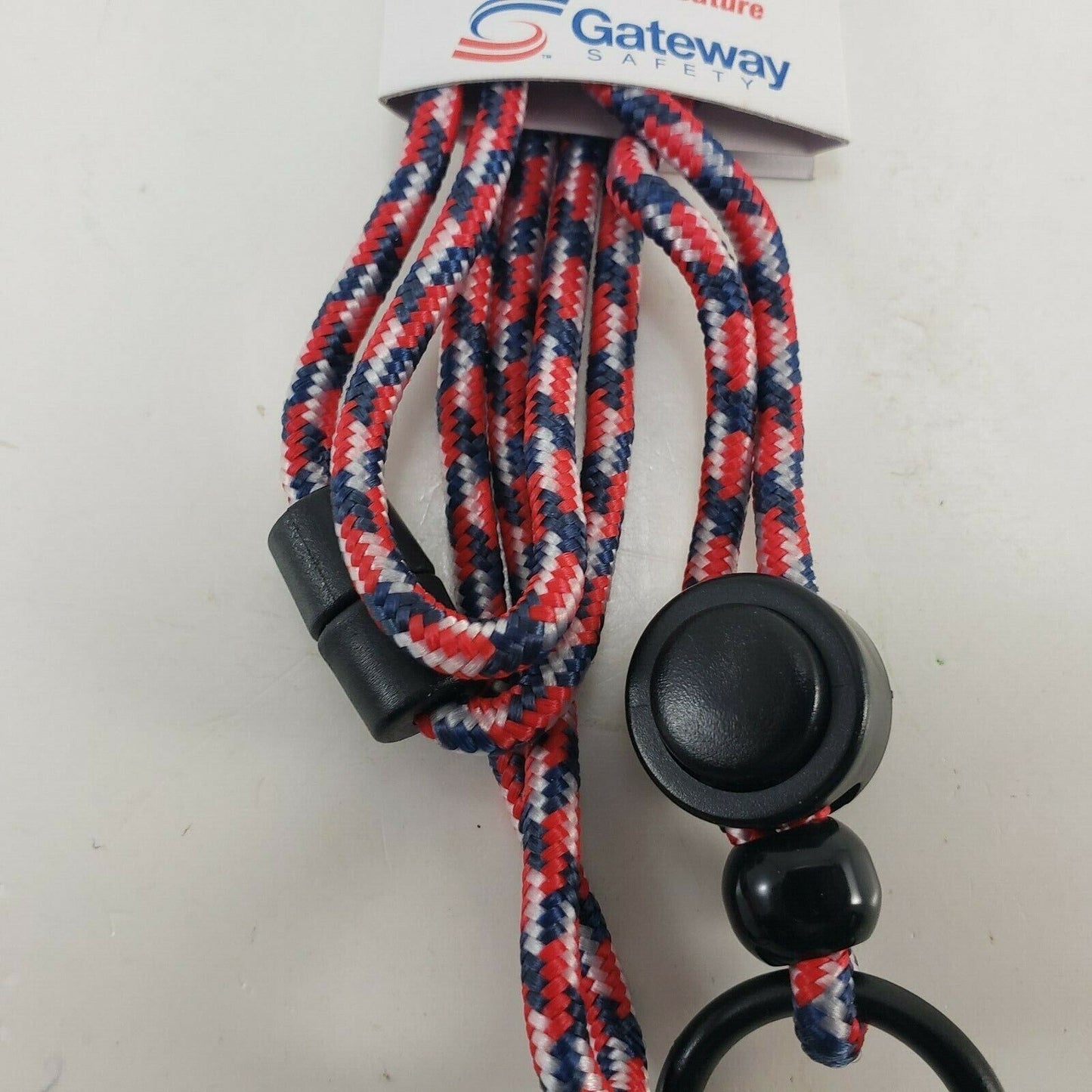 Freedom Safety ID Lanyard Quik-Pop Breakaway Red White Blue Trinketz USA