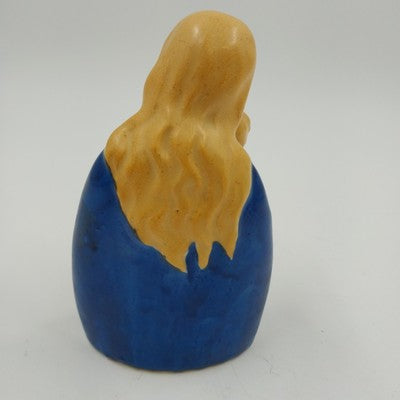 Madonna Virgin Mary & Baby Jesus Figurine Japan Ceramic Porcelain Vtg 5"x2.5"