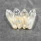 4 Rock Icicle Spear Crystal Glass Drop Chandelier Prisms 2.95" w Wire Connectors