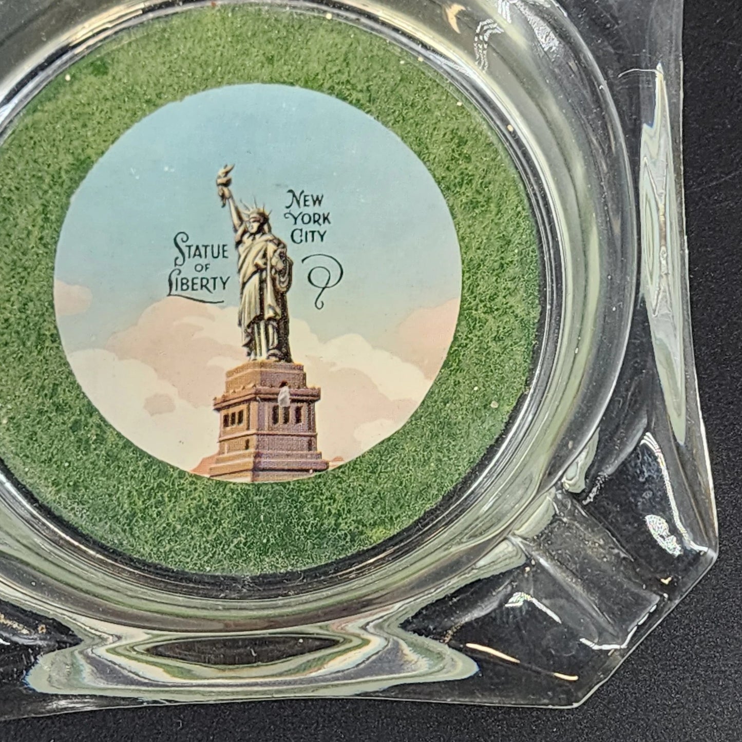 Vintage New York City Souvenir Ashtray Statue of Liberty