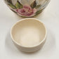 Bisque Porcelain Ginger Jar Pink Green Floral 5.75"x5" Hand Painted