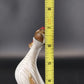 Tii Collections Santa Hat Duck Figurine Carved Wood White 7" Christmas Decor