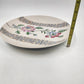 Large Embossed Platter Macau 12.5" Hand Painted Pink Blue Floral Design