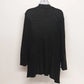 Laura Ashley Women's Black Open Front Knit Cardigan Sweater Medium Acrylic Nylon