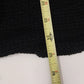 Laura Ashley Women's Black Open Front Knit Cardigan Sweater Medium Acrylic Nylon