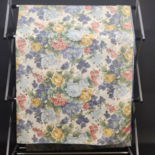 Multicolor Floral Pattern Linen Tablecloth 68 x 52 inches Vintage Lightly Used