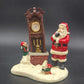 Christmas Chimney Clock Figurine 1999 Howard Miller Up On The House Top 645-415