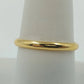 Gold Tone Solitaire Ring Faceted Round Clear Stone Women's 8.5 Fashion Jewelry
