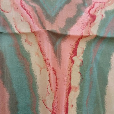 Paoli 27" Square Scarf Orange Green Yellow Abstract Geometric Signed Vintage
