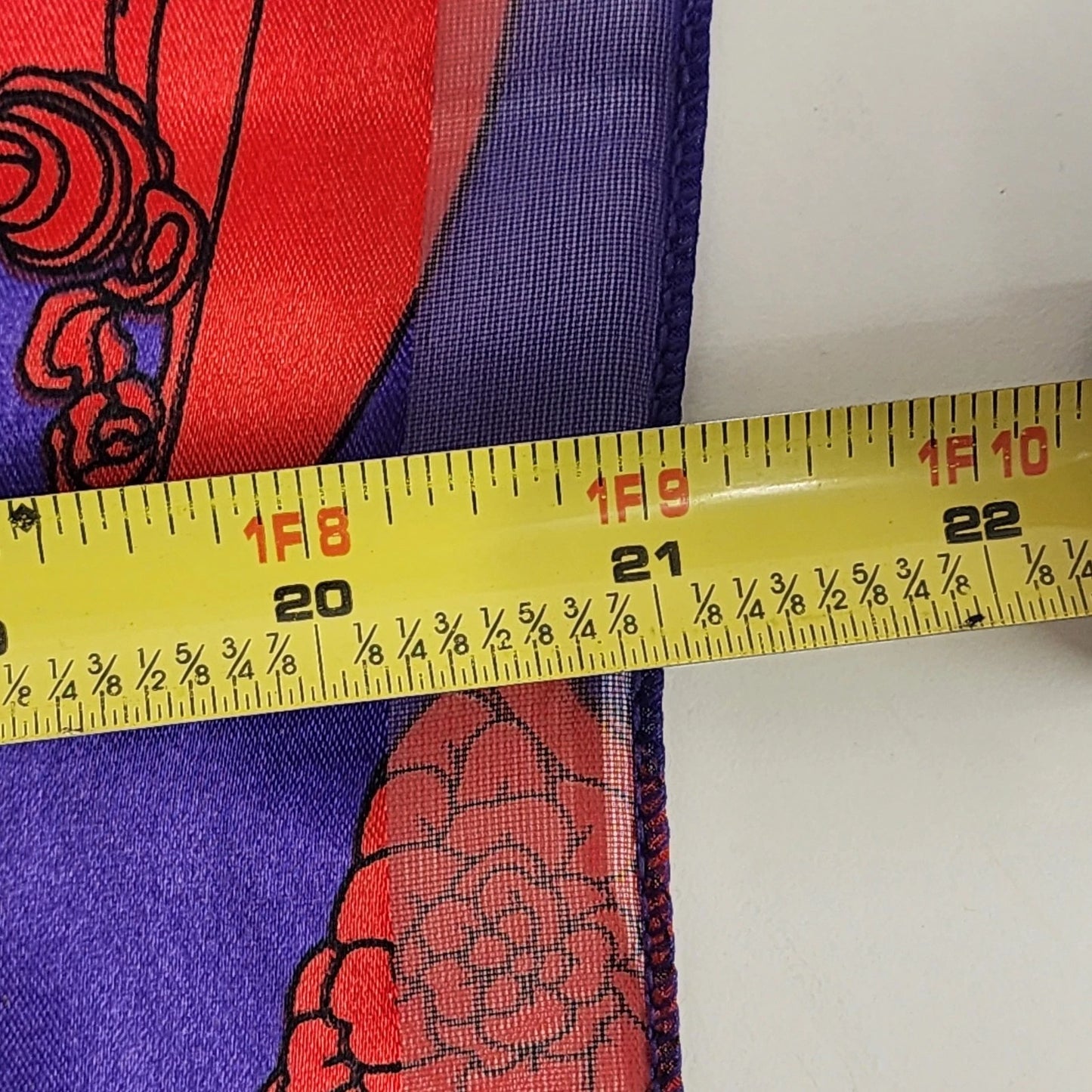 Vintage Purple Lavender Floral Hat Print Retro Scarf Korea