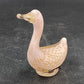 Murano Pink Art Glass Duck with Gold Bullicante Alfredo Barbini Italian 4.5"