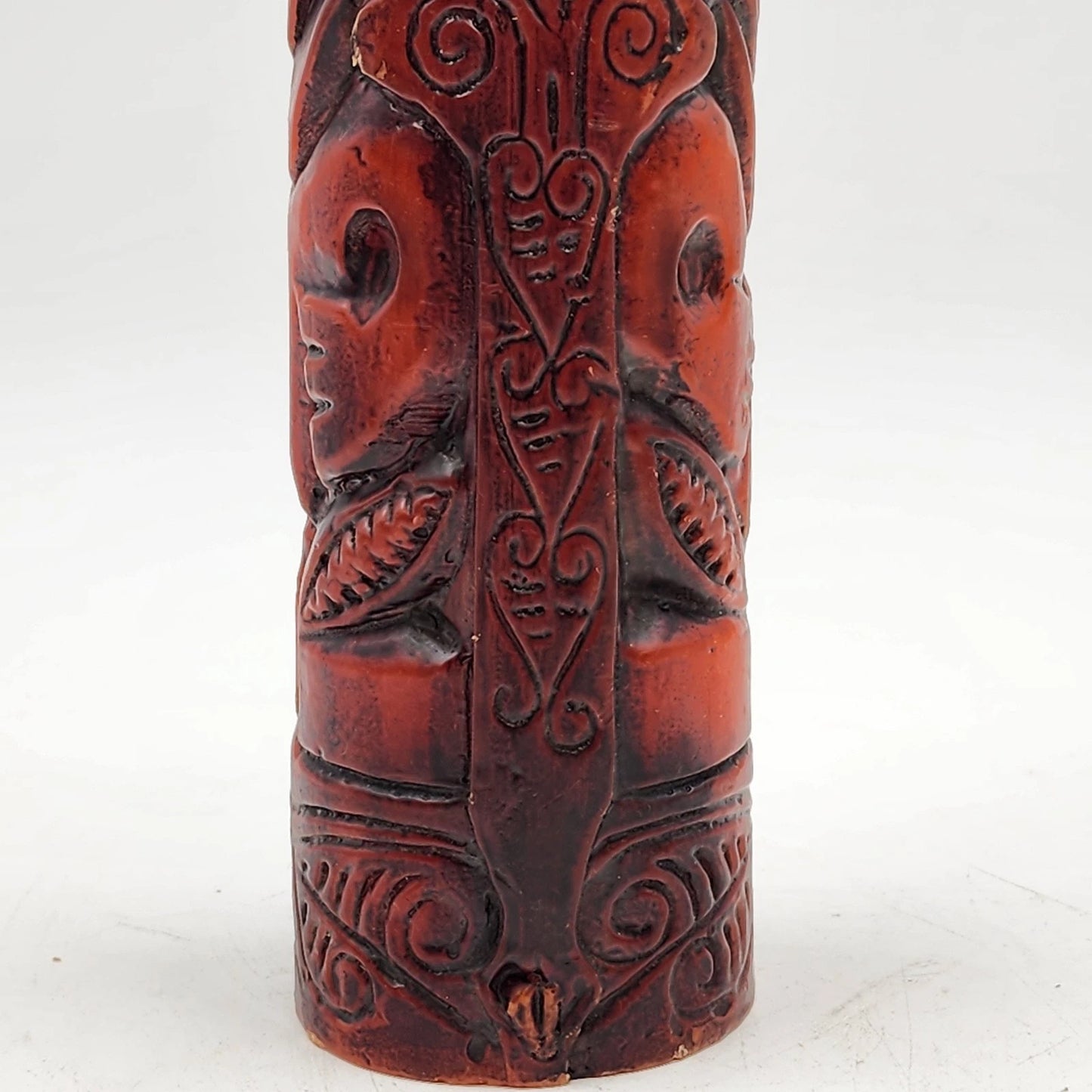 Marquesan Tiki Decor Candle Totem Sculpture Carved Look Polynesian 12.5" Canada