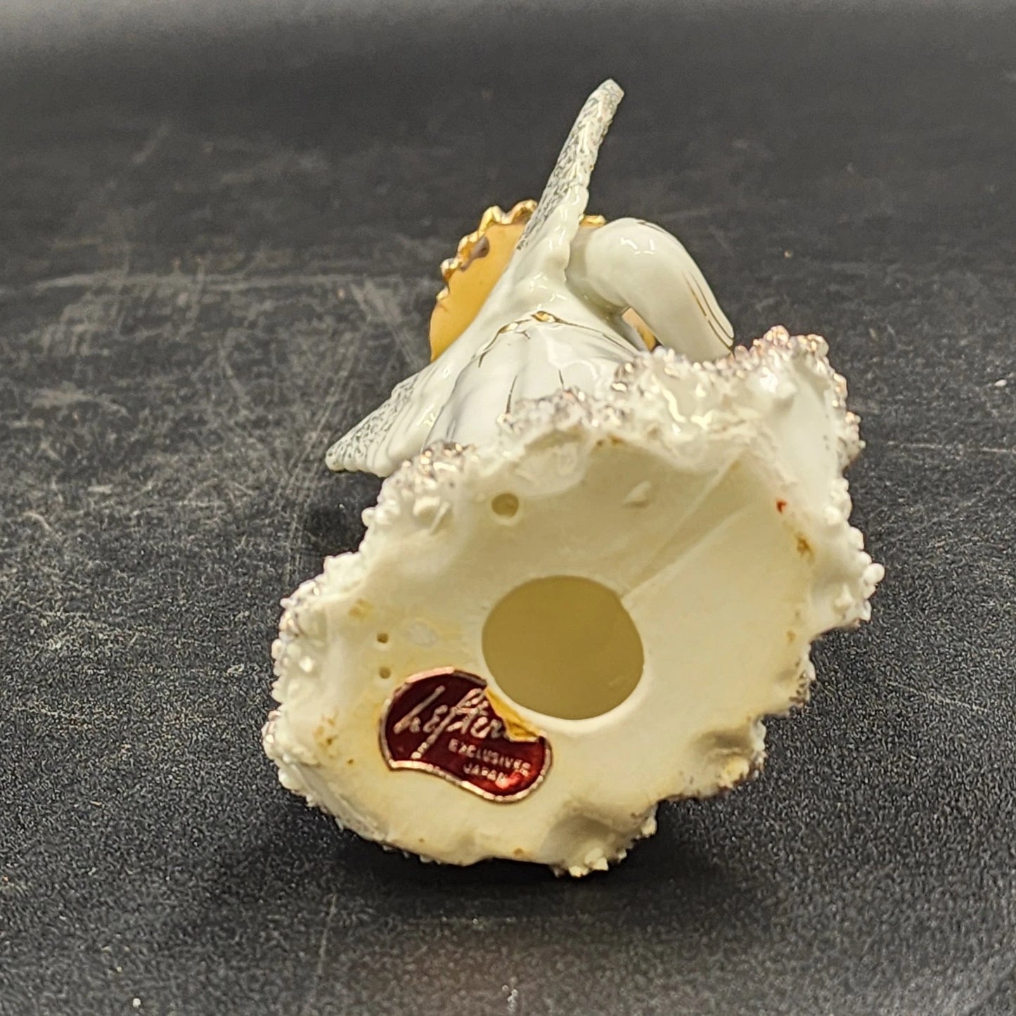 Lefton Choir Angel Singing Reading Book Figurine Porcelain Japan 6.25" Tall Vtg