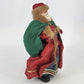 Clothtique Possible Dreams Santa Claus Paper Mache Outfit Green Bag of Toys 10"