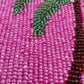 Ermo Collection Beaded Pink Purse Bag Palm Tree Design Lined Vintage China