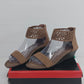 Bucco Capensis Bororo Brown Sandals Women Size 8 Ankle Strap