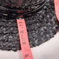 Mr. Lewis Black Raffia Woven Straw Hat Tall Crown Wide Brim Ribbon Bow w/ Buckle